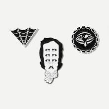 Shein Eyes Detail Brooch Set 3pcs