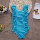 Shein Girls Ruffle Plain Swimsuit