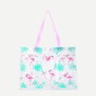 Shein Flamingo Print Clear Tote Bag