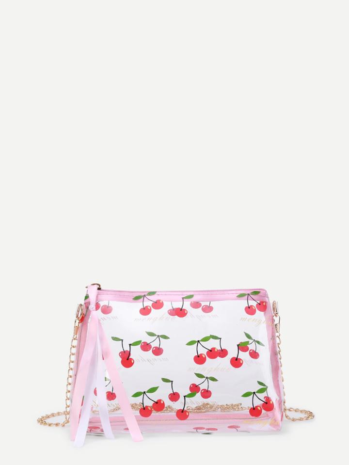 Shein Cherry Print Chain Bag