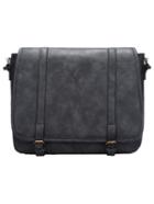 Shein Grey Magnetic Flap Over Saddle Bag