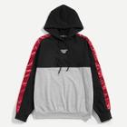 Shein Men Color-block Drawstring Hoodie