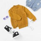 Shein Girls Mixed Knit Asymmetrical Hem Sweater