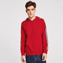 Shein Men Drop Shoulder Striped Hoodie