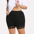 Shein Plus Contrast Lace Legging Shorts