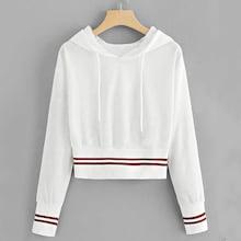 Shein Drawstring Hoodie Striped Sweatshirt