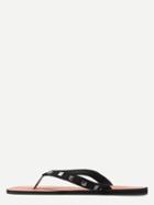Shein Black Studs Pu Flip Flops