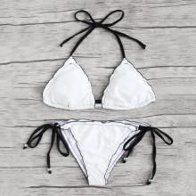 Shein Contrast Straps Bikini Set