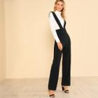 Shein V Strap Tailored Solid Jumpsuit
