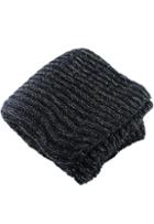 Shein Black Metallic Yoke Knit Scarves