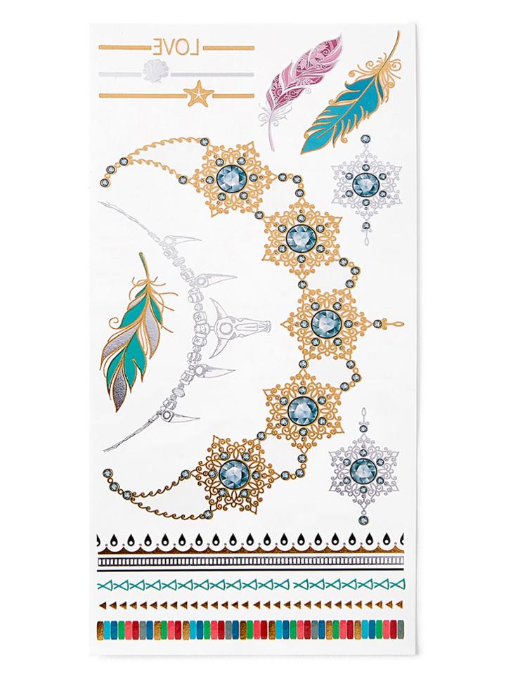 Shein Feather & Bracelet Tattoo Sticker