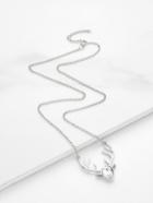 Shein Water Drop Crystal & Antler Pendant Chain Necklace