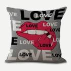 Shein Lip & Letter Print Pillowcase 1pc