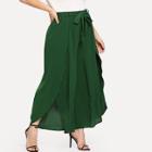 Shein Plus Waist Knot Split Palazzo Leg Pants