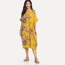 Shein Floral Print Hidden Pocket Dress