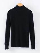 Shein Scalloped Shaped Crew Neck Slim Fit Knitwear