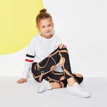 Shein Girls Chain Print Pants