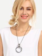 Shein Metal Ring Pendant Necklace