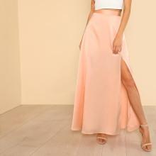 Shein High Slit Front Swing Skirt
