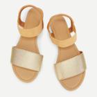 Shein Peep Toe Elastic Flat Sandals