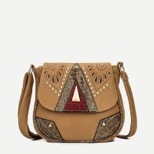Shein Studded Detail Saddle Bag