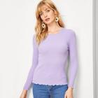 Shein Frill Solid Sweater