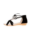 Shein Beaded Detail Criss Cross Sandals