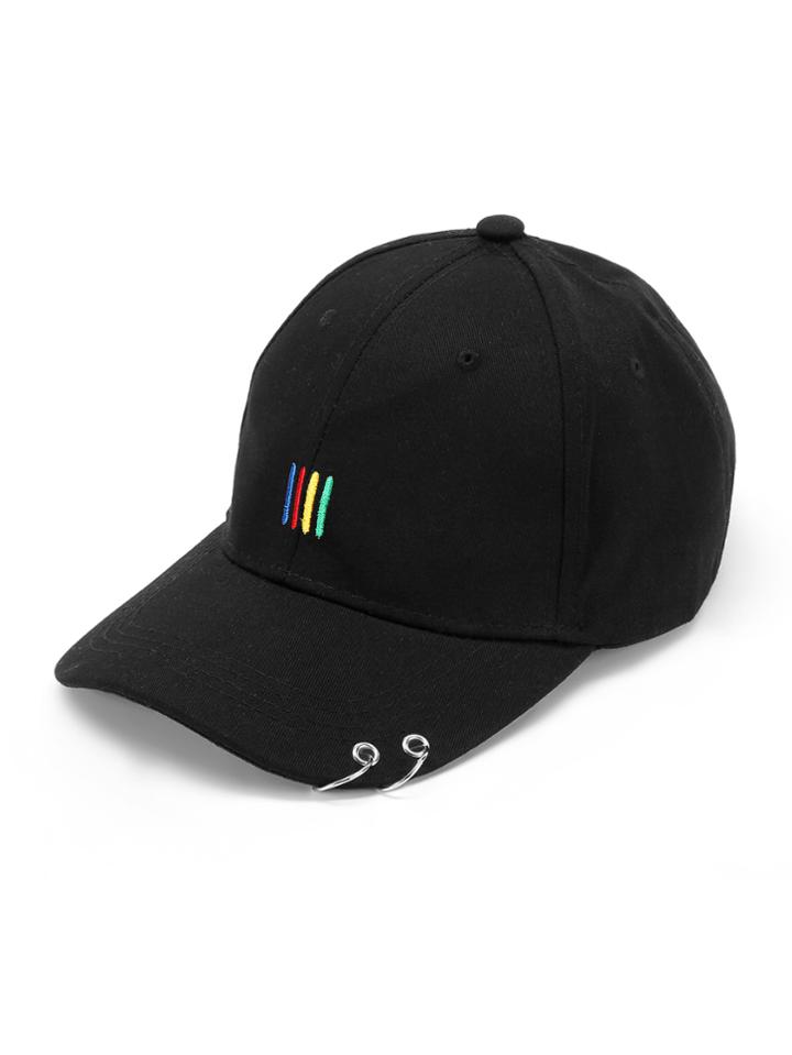 Shein Double Ring Embroidery Detail Baseball Cap