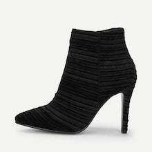 Shein Point Toe Ruched Ankle Boots