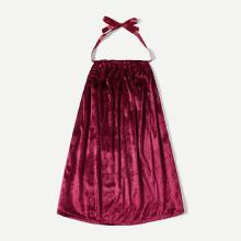 Shein Girls Velvet Halter Dress
