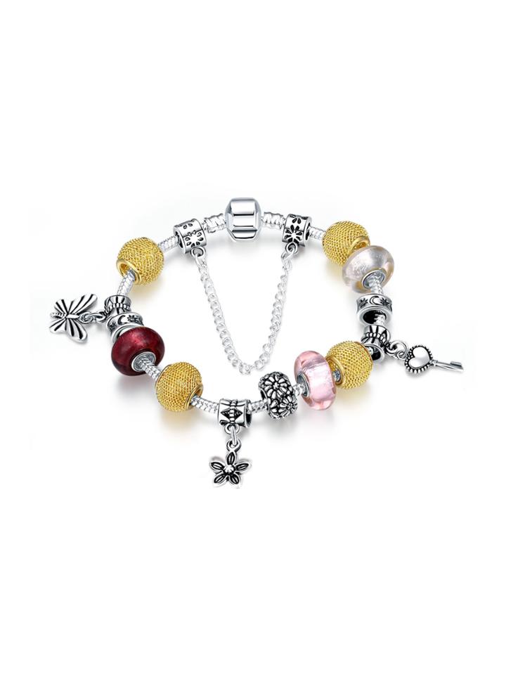 Shein Butterfly And Flower Detail Bracelet
