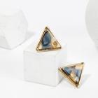 Shein Marble Pattern Triangle Stud Earrings