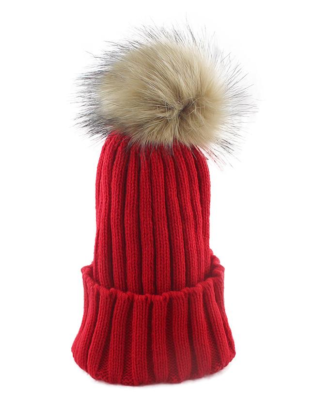 Shein Red Knitted Women Winter Hat