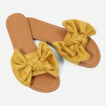 Shein Bow Decorated Suede Sandals