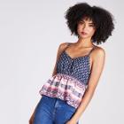 Shein Cut Out Back Floral Cami Top
