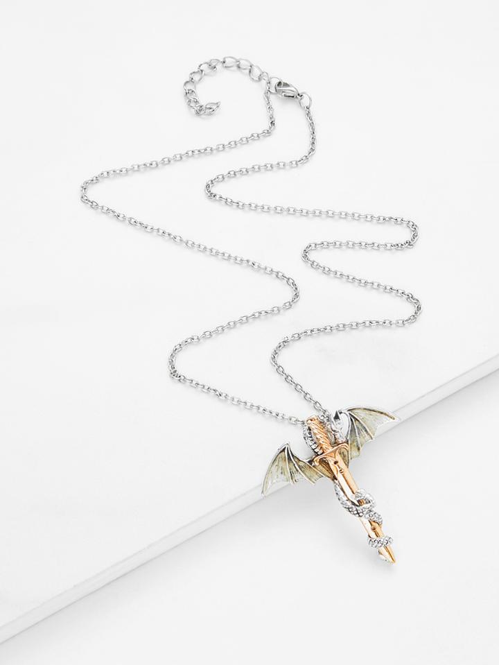Shein Arrow & Wing Design Chain Necklace