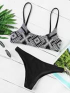Shein Geo Print Mixed And Match Bikini Set