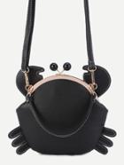 Shein Cute Black Pu Crab Bag With Convertible Strap