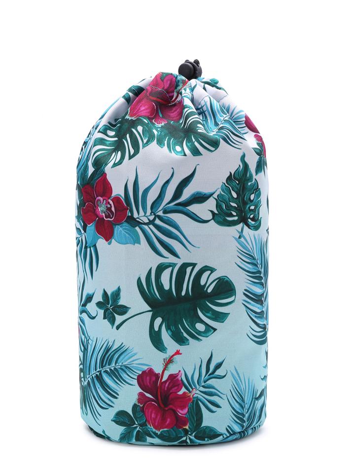 Shein Flower And Leaf Pattern Makeup Bag