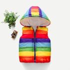Shein Toddler Girls Rainbow Stripe Hooded Vest