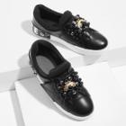Shein Bee Detail Faux Pearl Decor Sneakers