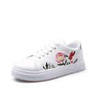 Shein Floral Embroidered Lace Up Sneakers