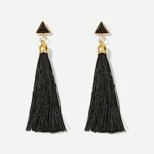Shein Triangle Detail Tassel Drop Earrings