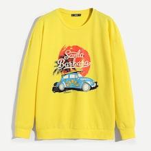 Shein Men Graphic Print Pullover