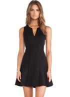 Shein Black V Neck Sleeveless Ruffle Slim Dress