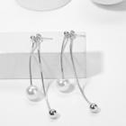 Shein Faux Pearl & Metal Ball Design Drop Earrings