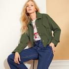 Shein Drop Shoulder Drawstring Waist Jacket