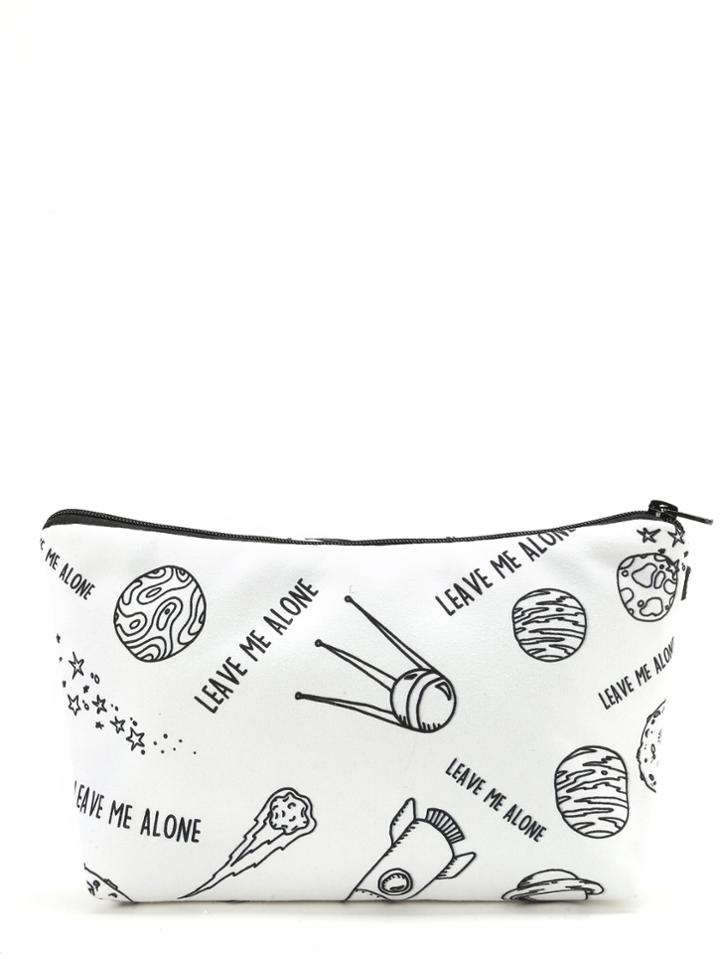Shein Graphic Print Makeup Bag