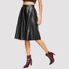 Shein Zip Side Pleated Detail Skirt