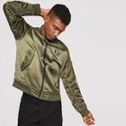 Shein Men Patched Detail Zip Up Bomber Jacket